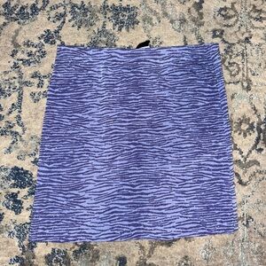 bright blue mini skirt